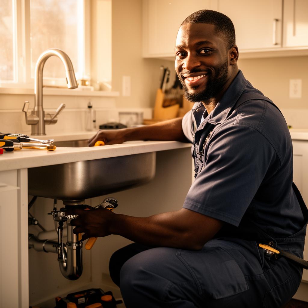 Primecast plumber at work